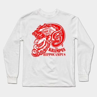 The Krampus Brain - Krampus Hippocampus - Red Color Version Long Sleeve T-Shirt